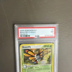 2005 POKEMON EX DEOXYS #2 BEAUTIFLY HOLO PSA 7 - Image 5