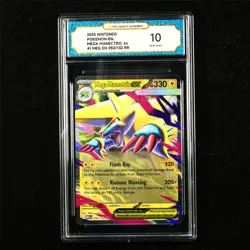 TQG 10 GEM MINT 2025 Pokemon ENG Mega Manectric ex 050/132 RR - Image 1