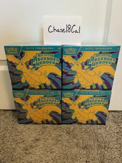 Pokemon Ascended Heroes ETB Elite Trainer Box New In Hand Sealed Lot Of 4 - Image 1