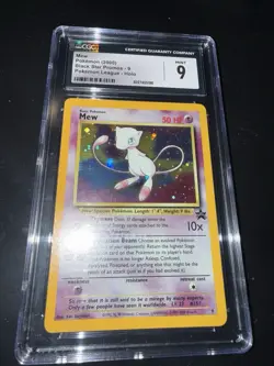 CGC 9 MINT Mew 2000 Black Star Promos 9 Pokemon League SWIRL Pokemon Quick Ship - Image 2