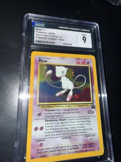 CGC 9 MINT Mew 2000 Black Star Promos 9 Pokemon League SWIRL Pokemon Quick Ship - Image 3