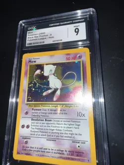 CGC 9 MINT Mew 2000 Black Star Promos 9 Pokemon League SWIRL Pokemon Quick Ship - Image 5