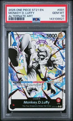 2025 ONE PIECE ST21-001 GEAR 5 MONKEY D. LUFFY LEADER PARALLEL ENGLISH PSA 10 - Image 1