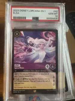Elsa “Spirit of Winter” Disney Lorcana (Legendary) Non Foil 42/204 PSA 10 - Image 1