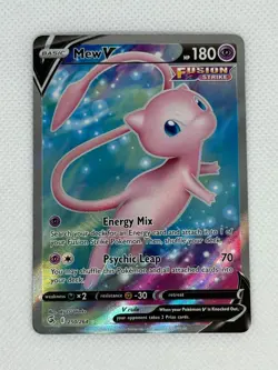 Pokemon TCG Mew v 250/264 Fusion Strike Card Near Mint Condition - Image 1