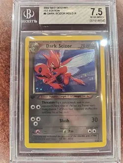 Scizor Neo Destiny 1st Edition Holo Pokemon Card WOTC PSA BGS 7.5 - Image 1