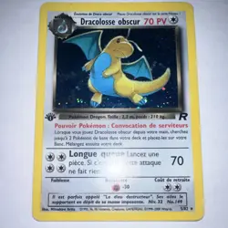 Pokemon Dark Dragonite 1st Edition Holo French Team Rocket Rare Card 5/82 - Image 1