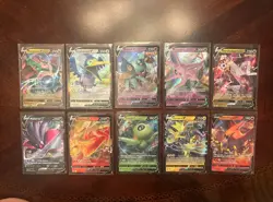 10 Cards Pokemon Ultra Rare V Card Lot Mixed With 10 total Cards NM-MT - Image 1
