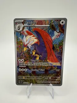 Pokemon TCG Braviary 214/191 Sv08: Surging Sparks Illustration Rare Holo Card - Image 1