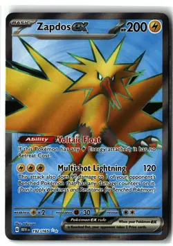 Zapdos ex ⭐ 192/165 Holo Ultra Rare 151 2023 Pokemon NM - Image 1