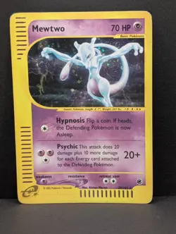 Mewtwo 020/165 Expedition Base Set Holo Rare Pokemon TCG Nintendo e-reader MP+ - Image 1