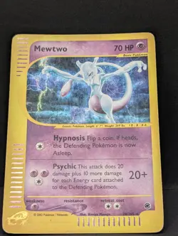 Mewtwo 020/165 Expedition Base Set Holo Rare Pokemon TCG Nintendo e-reader MP+ - Image 3