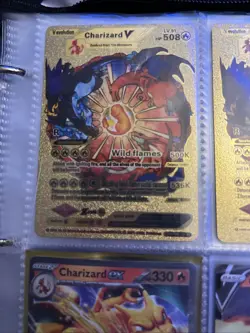 Charizard V Evolution Full Art Pokemon Card Gold Edition - Image 1