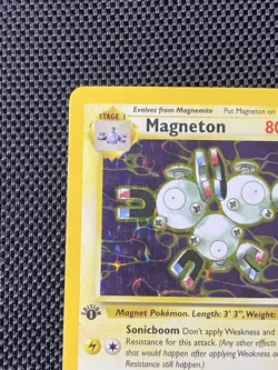 Magneton 11/62 1st Edition Fossil Holo Rare Pokemon TCG LP+ - Image 2