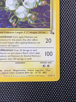 Magneton 11/62 1st Edition Fossil Holo Rare Pokemon TCG LP+ - Image 4