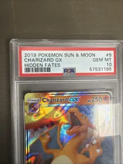 PSA 10 2019 #9 CHARIZARD GX Full Art POKEMON SUN & MOON HIDDEN FATES Gem Mint 💎 - Image 5