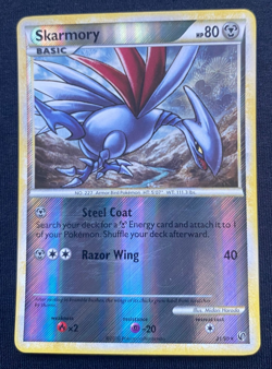 Skarmory 21/90 - HS Undaunted - Rare Reverse Holo Pokemon Card 2010 (LP) - Image 1