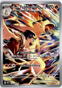 Pokemon Ethan's Typhlosion 190/182 Illust Rare Full Art Destined Rivals 2025 EN - Image 1