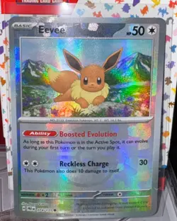 Eevee (Master Ball Pattern) 074/131—English Pokemon, Prismatic Evolutions Holo - Image 2