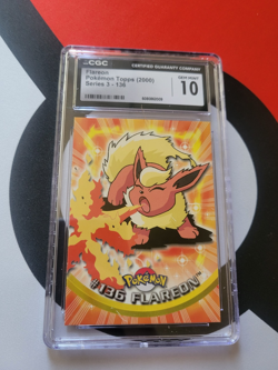 2000 Topps Pokemon TV Animation Edition Series 3 Non Holo #136 Flareon CGC 10 - Image 1
