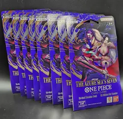 One Piece TCG The Azure Sea’s Seven OP-14 Sleeved Booster Pack Lot Of 8 Sealed - Image 1