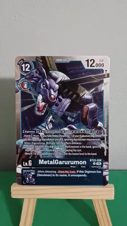 Digimon Card Game MetalGarurumon BT22-027 R Cyber Eden Cyborg/CS Foil - Image 1