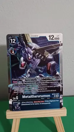 Digimon Card Game MetalGarurumon BT22-027 R Cyber Eden Cyborg/CS Foil - Image 2