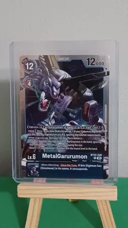Digimon Card Game MetalGarurumon BT22-027 R Cyber Eden Cyborg/CS Foil - Image 5