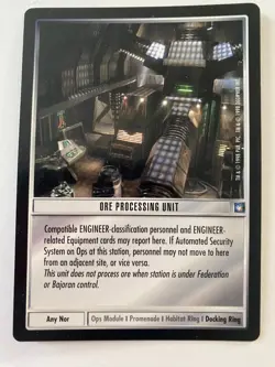 Star Trek CCG 1E DS9 ORE PROCESSING UNIT Card NEVER PLAYED - Image 1
