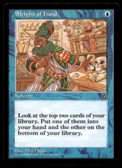 MTG Sleight of Hand LP Light Play Portal Second 2nd [3851] - Image 1