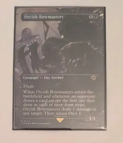 MTG Lord of the Rings Orcish Bowmasters Borderless Foil - Image 1
