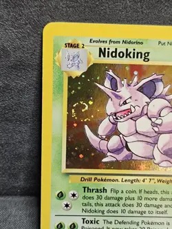 Nidoking 🌀SWIRL🌀 11/130 - Pokemon - Base Set 2 - Holo Rare - NM/LP - Image 4
