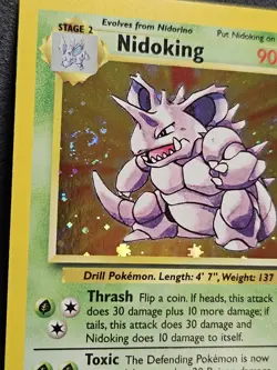 Nidoking 🌀SWIRL🌀 11/130 - Pokemon - Base Set 2 - Holo Rare - NM/LP - Image 5
