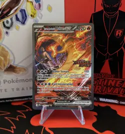 Team Rocket's Moltres EX - 229/182 Destined Rivals SIR STAMPED Pokemon TCG (1) - Image 1