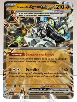 Pokemon Cornerstone Mask Ogerpon ex 112/167 Twilight Masquerade SV Double Rare - Image 2