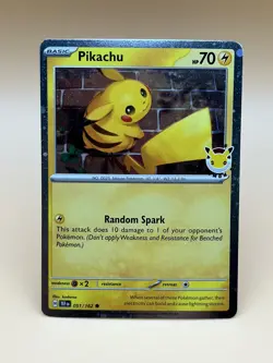 Pokemon TCG ~ Pikachu ~ Pokemon Day 30th Anniversary Promo 051/162 : Near Mint - Image 1