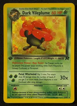 1st Edition Dark Vileplume - Team Rocket - Holo - #13/82 - Vintage Pokemon Card - Image 2