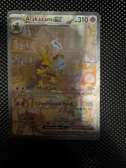 Pokemon Alakazam EX 201/165 Special Illustration Rare SIR Scarlet Violet 151 LP - Image 2