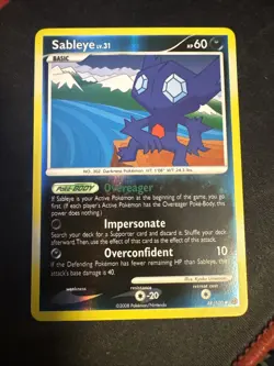 Sableye 48/100 Reverse HOLO Pokemon Stormfront Uncommon 2008 LP - Image 1