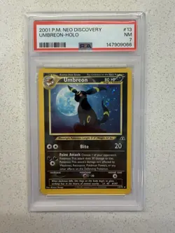 2001 POKEMON NEO DISCOVERY #13 UMBREON-HOLO PSA 7 - Image 1