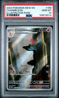 2023 POKEMON MEW EN-151 169 CHARMELEON ILLUSTRATION RARE PSA 10 - Image 1