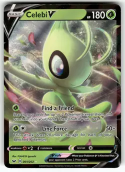 Celebi V SWSH01: Sword & Shield Base Set Ultra Rare,Holo Pokemon NM - Image 1