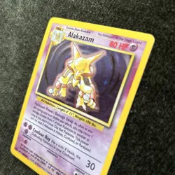 Pokemon TCG Alakazam Holo Rare Card 1/102 Base Set 1999 Unlimited - Image 2