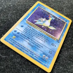 Pokemon TCG Lapras Fossil Holo Unlimited Rare Card 10/62 Vintage - Image 3