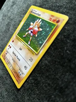 Hitmonchan Pokemon Card Base Set Holo Unlimited Rare Vintage 7/102 - Image 2