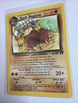 Dark Dugtrio 23/82 Team Rocket Pokemon Card Non Holo Near Mint NM - Image 1
