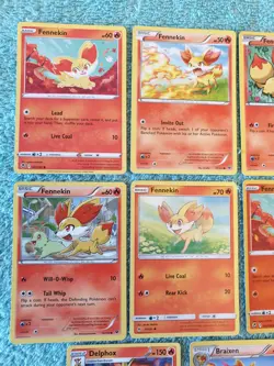 FENNEKIN, BRAIXEN, & DELPHOX BUNDLE OF POKEMON CARDS - Image 2