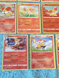 FENNEKIN, BRAIXEN, & DELPHOX BUNDLE OF POKEMON CARDS - Image 4