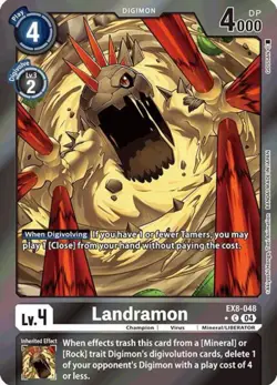 Digimon Card Game Limited Foil Landramon EX8-048 Chain of Liberation Promo Alt - Image 1