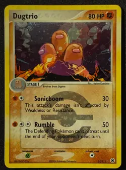 Dugtrio - Fire Red Lead Green - Holo - #22/112 - Vintage Pokemon Card 2004 WOTC - Image 2